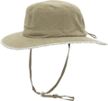 Quarter turn view Women's Pistil Hats style name Lotus Sun Hat in color Olive. Sku: 0166-OLIVE