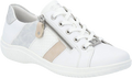 Quarter turn view Women's Remonte Footwear style name Louann 00 in color Weiss/ Rose/ White/ Ice. Sku: D1E00-81