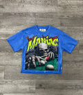 "MANIAC" F-TERRY CROPPED TEE