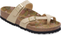Quarter turn view Women's Birkenstock Footwear style name Mayari Birko Flor Regular in color Oswego Canvas. Sku: 1031692