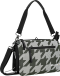 Quarter turn view Women's Sherpani Hand Bag style name Mei At in color Houndstooth. Sku: 26-MEI0006060