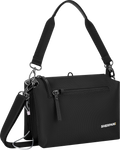 Quarter turn view Women's Sherpani Hand Bag style name Mei At in color Carbon. Sku: 26-MEI0001060