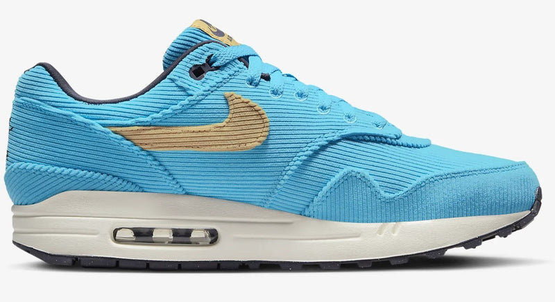 Men's Air Max 1 PRM Baltic Blue/Sesame-Gridiron (FB8915 400)