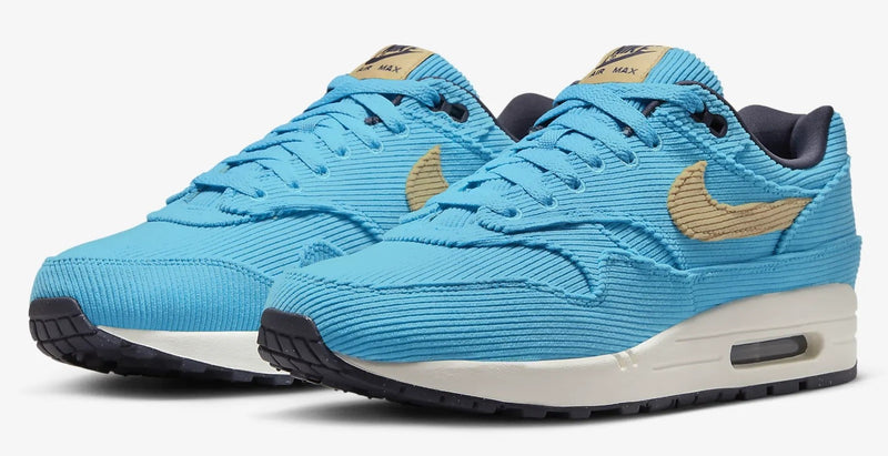 Men's Air Max 1 PRM Baltic Blue/Sesame-Gridiron (FB8915 400)