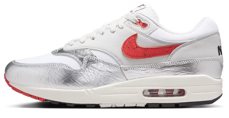 Men's Air Max 1 PRM White/Chili Red (HF7746 100)