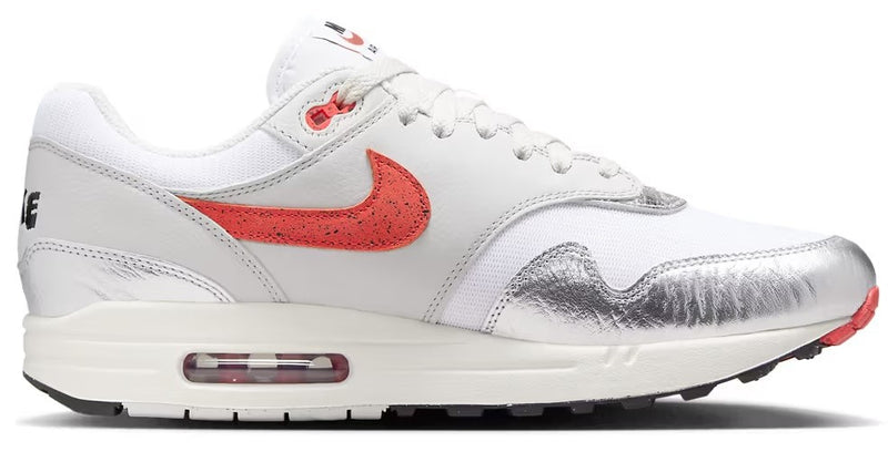 Men's Air Max 1 PRM White/Chili Red (HF7746 100)