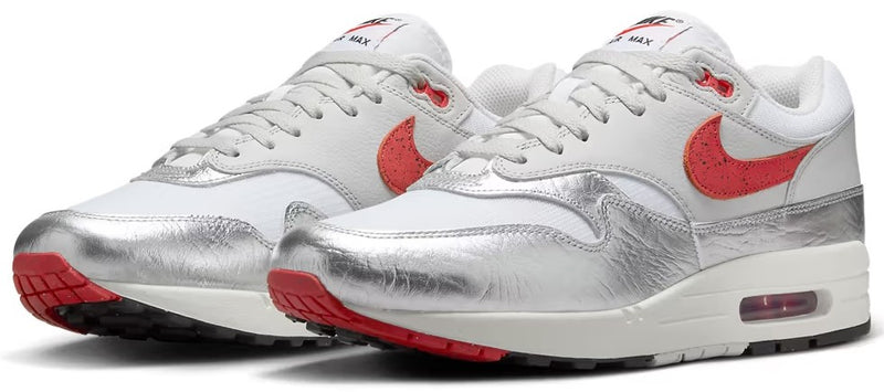 Men's Air Max 1 PRM White/Chili Red (HF7746 100)