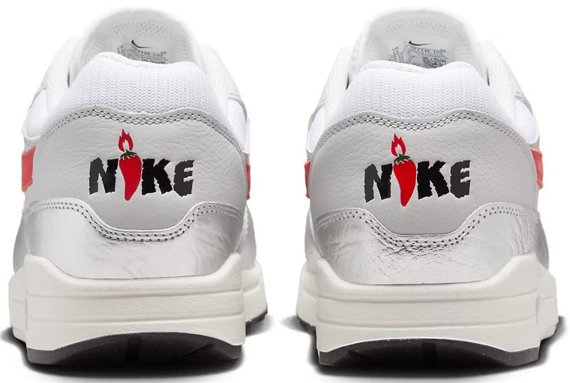 Men's Air Max 1 PRM White/Chili Red (HF7746 100)