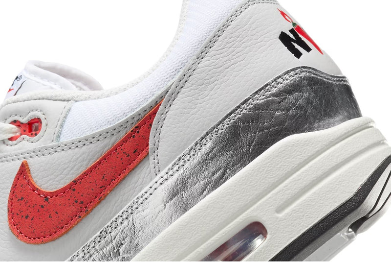Men's Air Max 1 PRM White/Chili Red (HF7746 100)