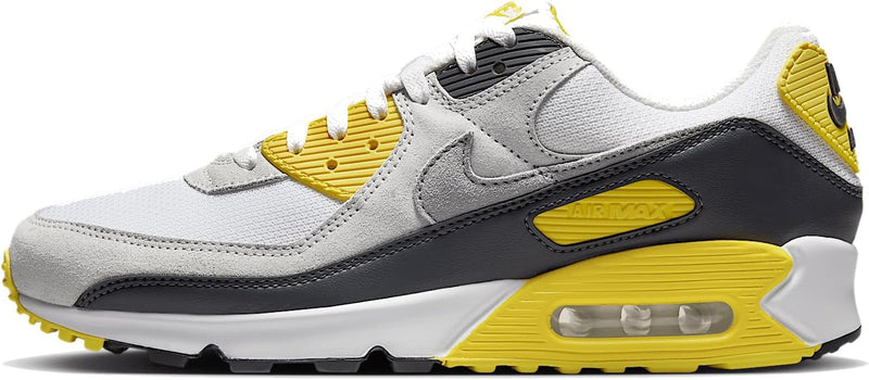 Men's Air Max 90 White/LT Smoke Grey-Lightening (DM0029 111)