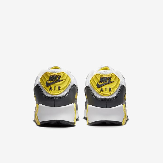 Men's Air Max 90 White/LT Smoke Grey-Lightening (DM0029 111)