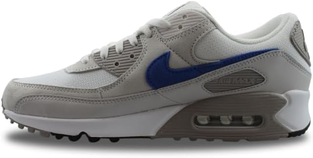 Men's Air Max 90 White/Racer Blue-College Grey (DM0029 110)