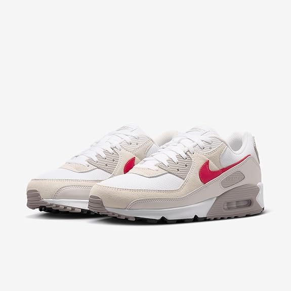 Men's Air Max 90 White/University Red (DM0029 113)
