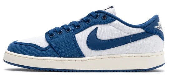 Men's AJKO 1 Low White/Dark Royal Blue-Sail (DX4981 103)