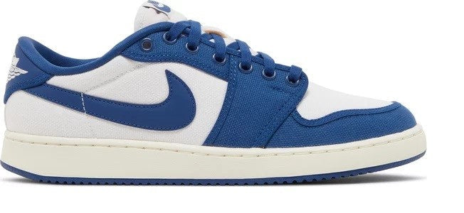 Men's AJKO 1 Low White/Dark Royal Blue-Sail (DX4981 103)