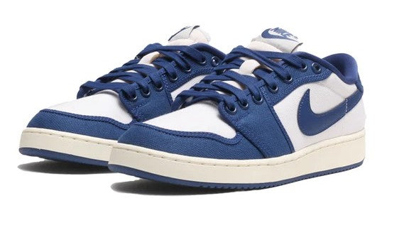 Men's AJKO 1 Low White/Dark Royal Blue-Sail (DX4981 103)
