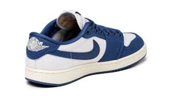 Men's AJKO 1 Low White/Dark Royal Blue-Sail (DX4981 103)