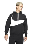 Men's Black/White Sportswear Swoosh Tech Fleece Pullover Hoodie