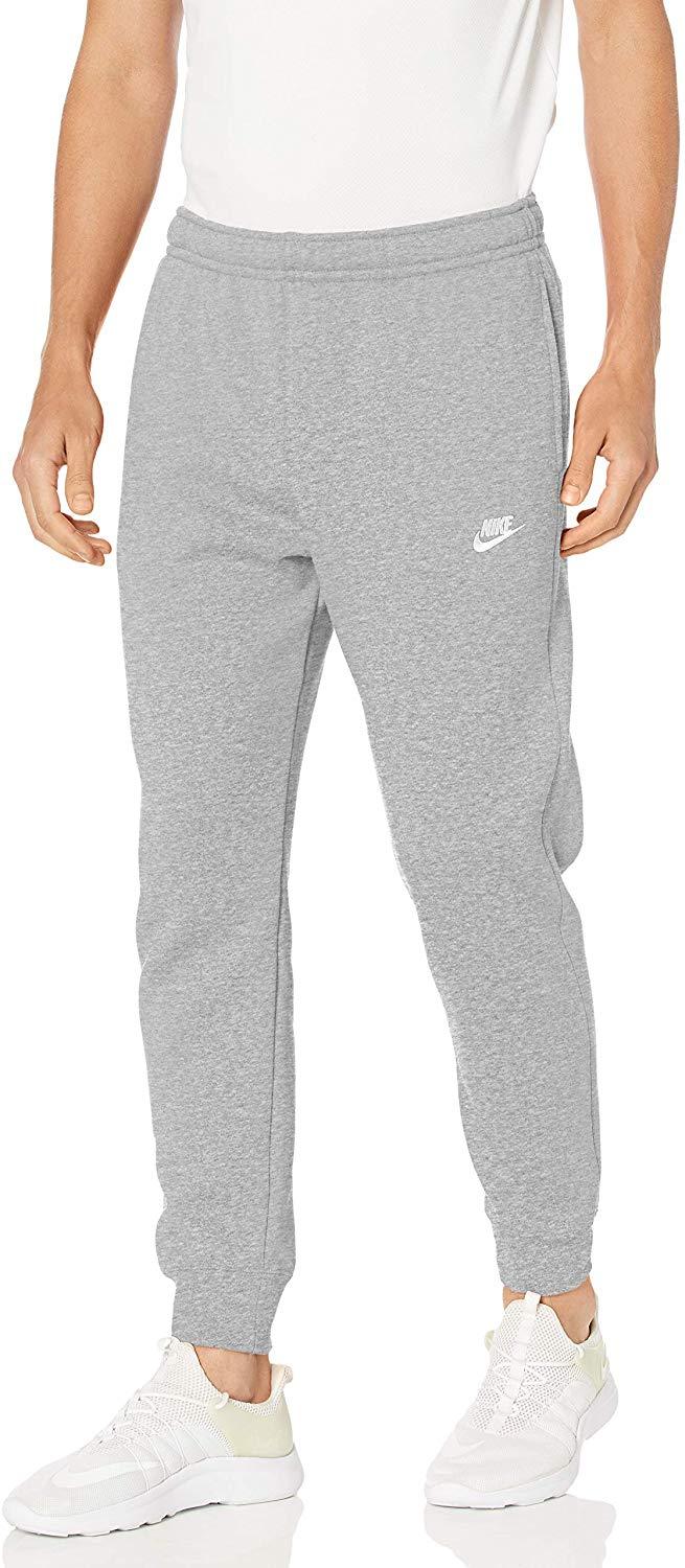 Men's Dk Grey Heather/Matte Silver/Wht Sportswear Club Joggers