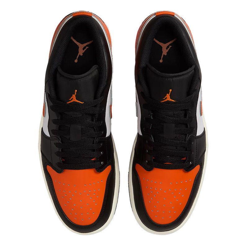 Men's Jordan 1 Low Black/Starfish-White-Sail (553558 081)