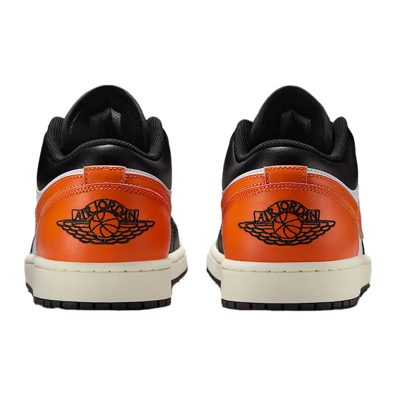 Men's Jordan 1 Low Black/Starfish-White-Sail (553558 081)