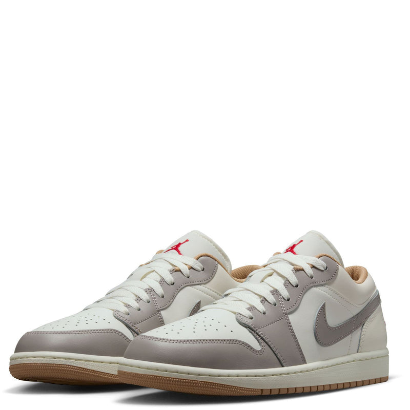 Men's Jordan 1 Low Sail/Fire Red-College Grey (553558 169)
