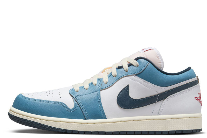Men's Jordan 1 Low SE "Motion" White/Armory Navy-Aegean Storm (HM3711 144)