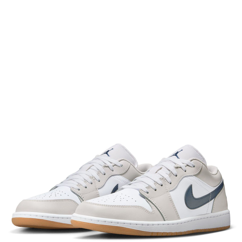 Men's Jordan 1 Low White/Midnight Navy (553558 146)