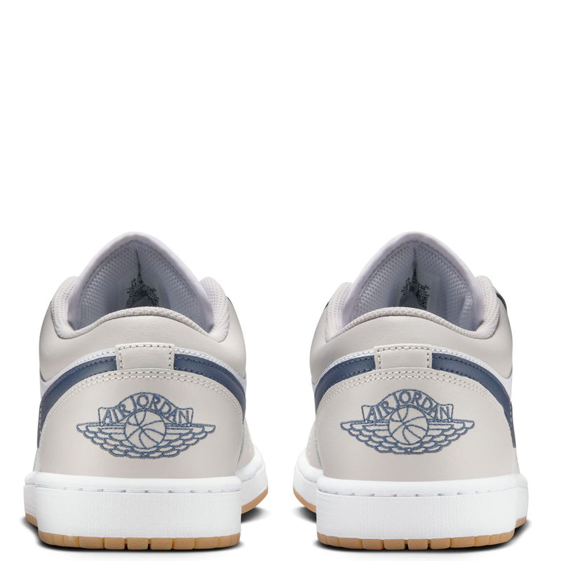 Men's Jordan 1 Low White/Midnight Navy (553558 146)