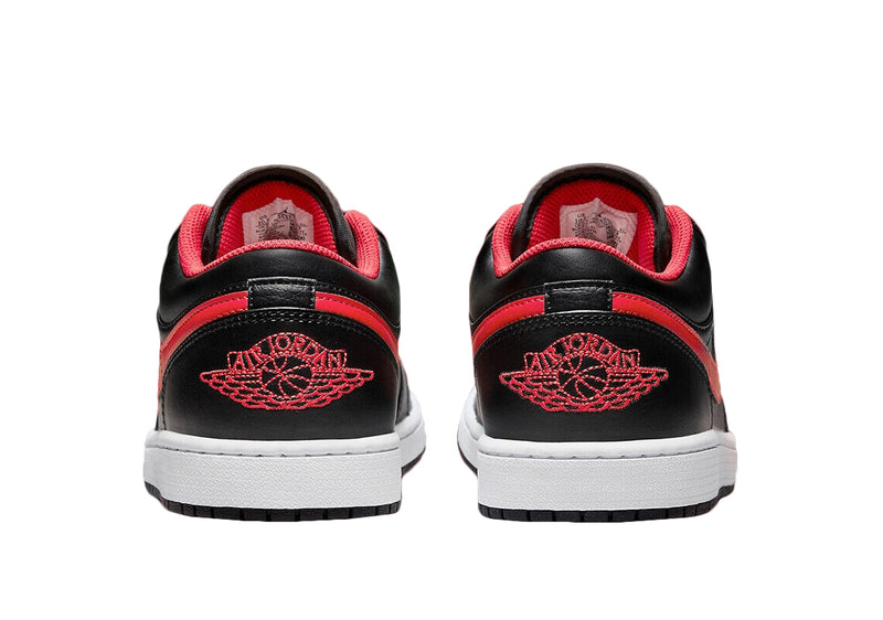 Men's Jordan 1 Low "White Toe" Black/Fire Red-White (553558 063)