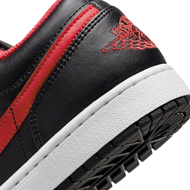 Men's Jordan 1 Low "White Toe" Black/Fire Red-White (553558 063)