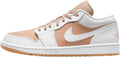 Men's Jordan 1 Low White/White-Hemp-Gum Yellow (DN6999 100)
