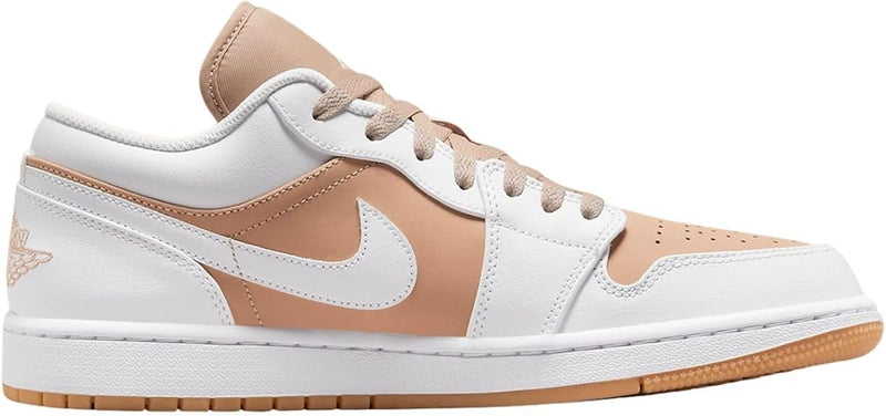Men's Jordan 1 Low White/White-Hemp-Gum Yellow (DN6999 100)