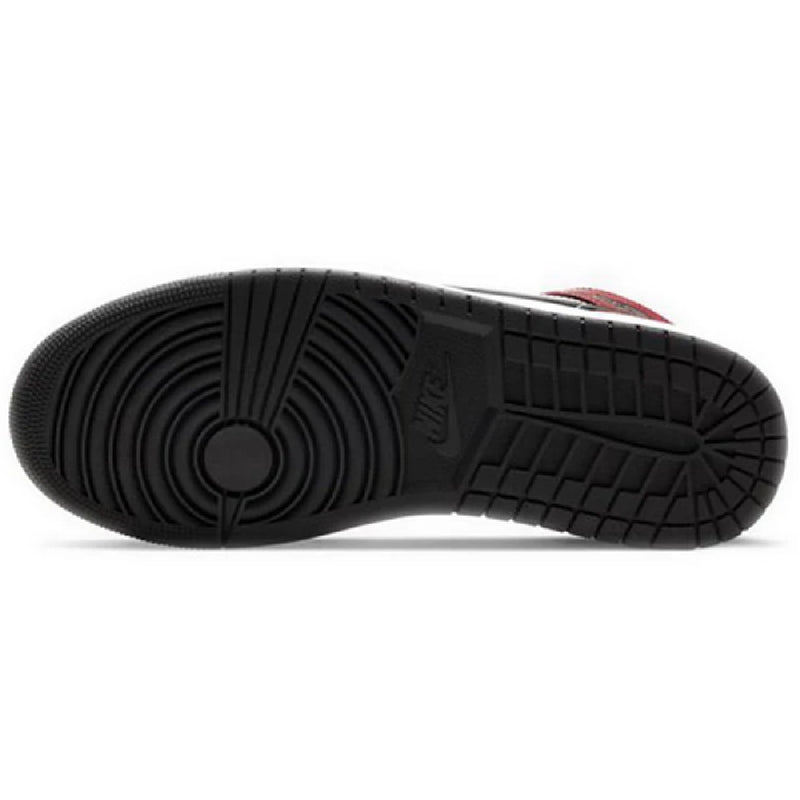 Men's Jordan 1 Mid Black/Black-Gym Red (554724 069)