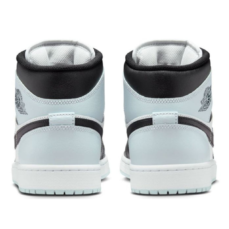 Men's Jordan 1 Mid Black/Squadron Blue-Aura-White (DQ8426 002)