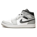 Men's Jordan 1 Mid LT Smoke Grey/White-Anthracite (554724 078)