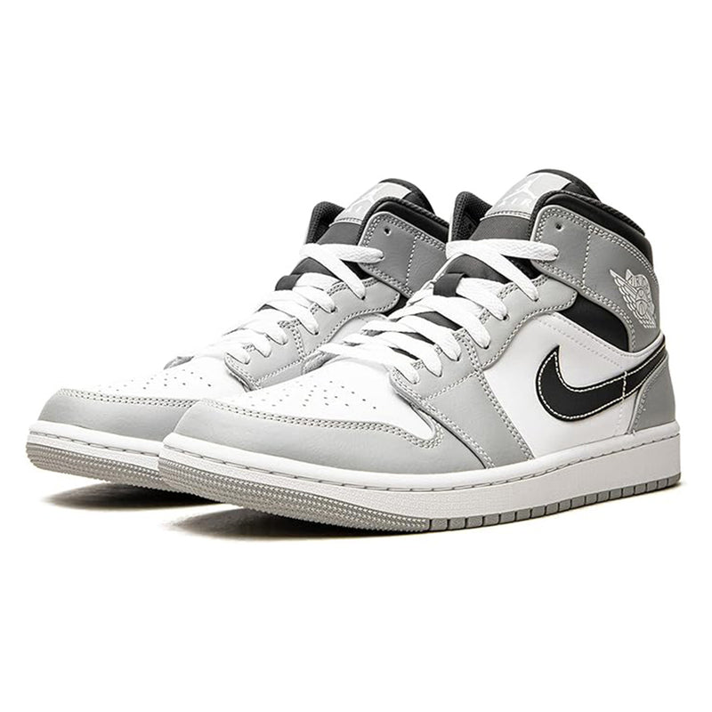 Men's Jordan 1 Mid LT Smoke Grey/White-Anthracite (554724 078)