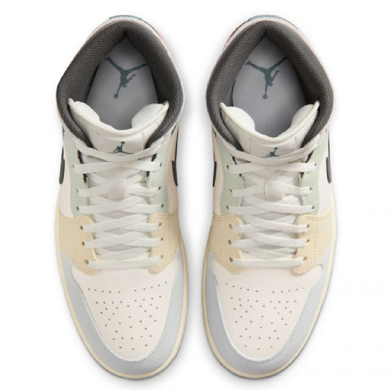 Men's Jordan 1 Mid SE Sail/Iced Jade-Anthracite (IB7110 100)
