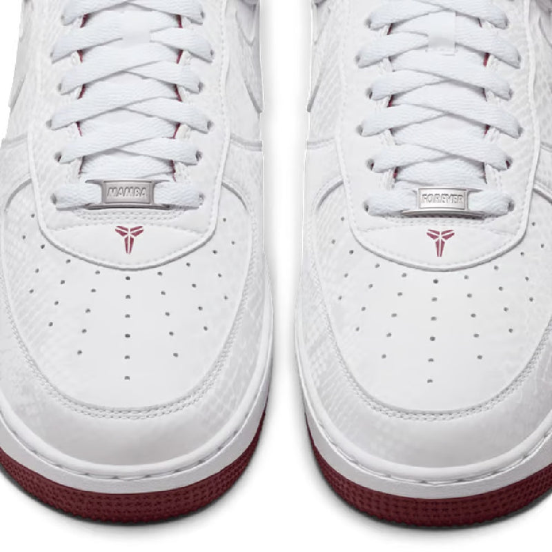 Men's Kobe Air Force 1 Low "Lower Merion" Wht/Team Red (IB0018 101)