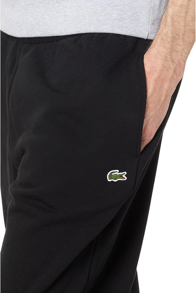 Men's Lacoste Black Tapered Fit Fleece Trackpants