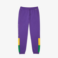 Men's Lacoste Lavender/Broom/Malachite Branded Clbk Fleece Jogging Pants