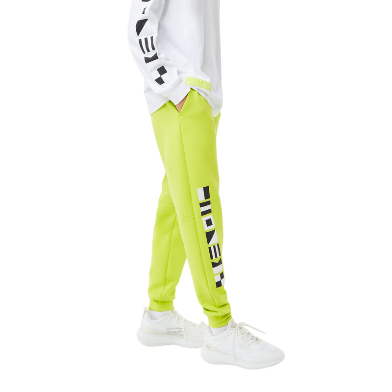 Men's Lacoste Yellow Reflective Print Joggers