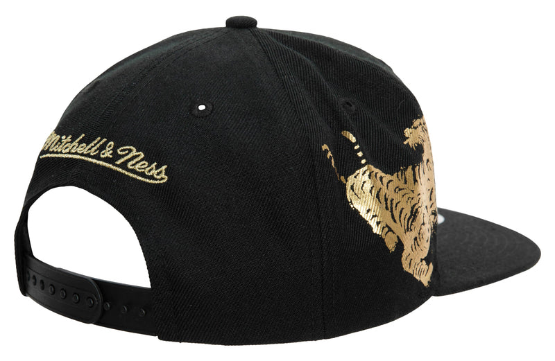 Men's Mitchell & Ness Black NBA Miami Heat Water Tiger HWC Snapback - OSFA
