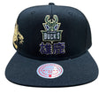 Men's Mitchell & Ness Black NBA Milwaukee Bucks Water Tiger HWC Snapback - OSFA