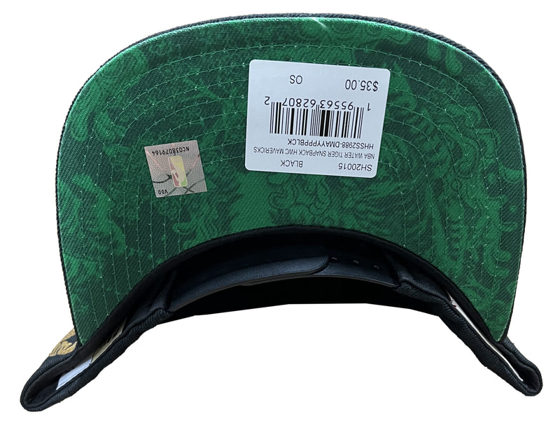 Men's Mitchell & Ness Blck NBA Dallas Mavericks Water Tiger HWC Snapback - OSFA