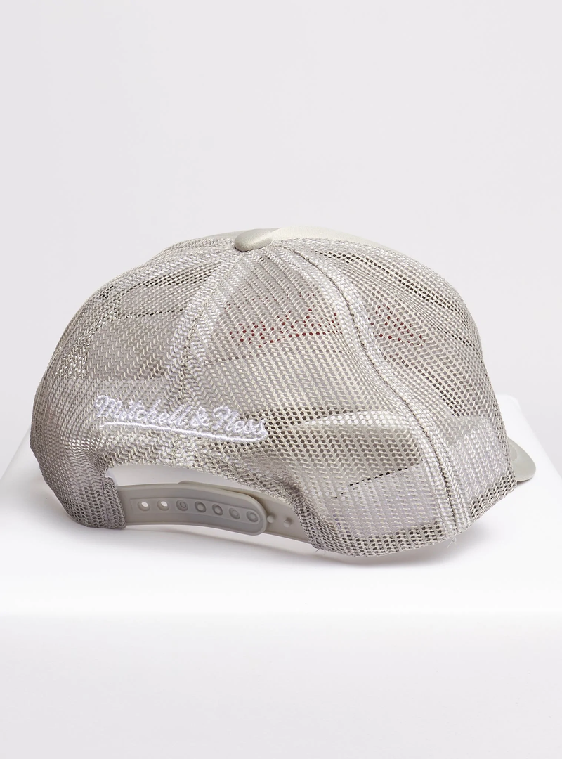 Men's Mitchell & Ness Grey NBA Brooklyn Nets Pastel Trucker HWC Snapback - OSFA