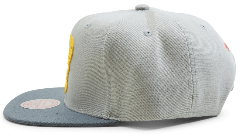 Men's Mitchell & Ness Grey NBA Milwaukee Bucks Cool Grey 3 Snapback - OSFA