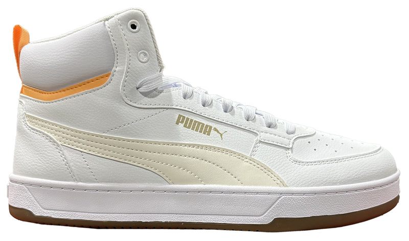 Men's Puma Caven 2.0 Mid White/Clementine-Frosted Ivory (392291 10)