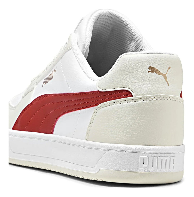 Men's Puma Caven 2.0 White-Red Fire-Vapor Gray (392290 51)