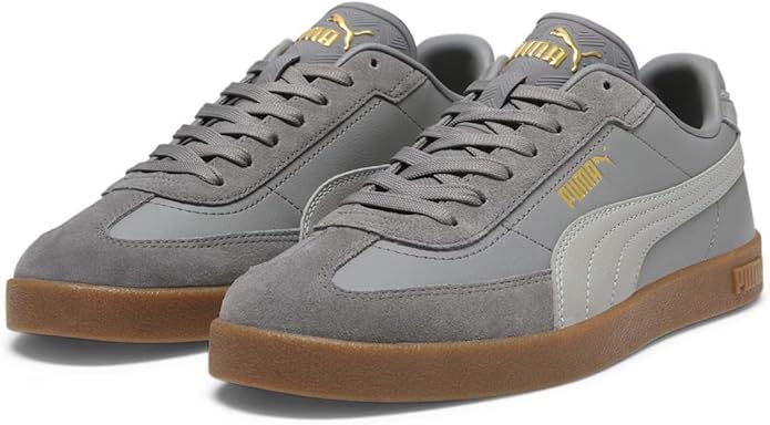 Men's Puma Club II Era Cast Iron-Gray-Puma Gold (397447 12)
